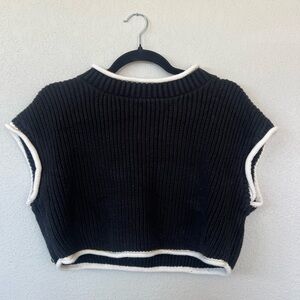 Day + Moon Cropped Knitted Jumper Top